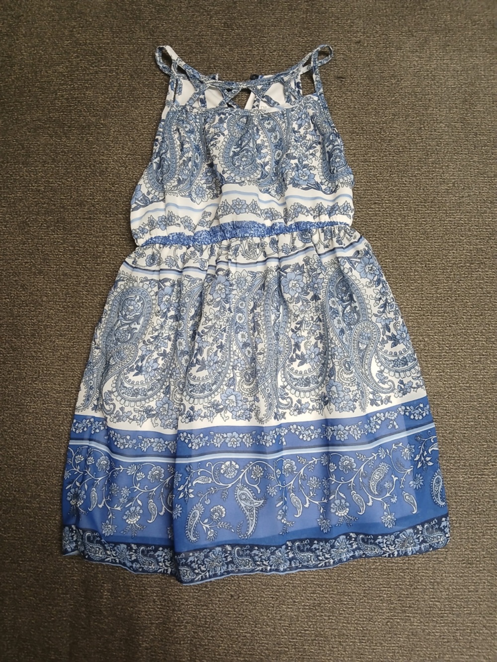 Children’s Place Blue & White Paisley Sundress